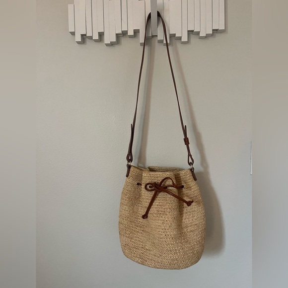 Sezane Farrow Bag in Natural Raffia - Picture 2 of 6